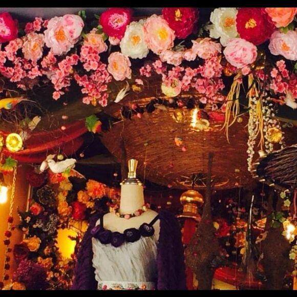 turquoise bead statement necklace - Picture 5 of 5